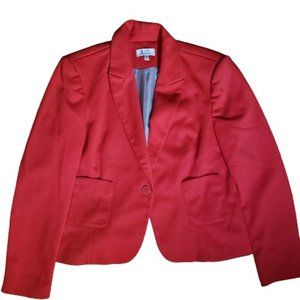 Jules & Leopold Red Blazer with contrasting striped lining SZ L